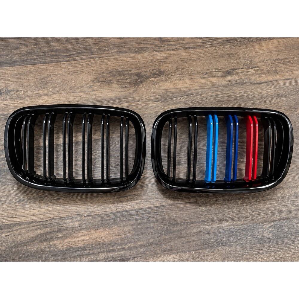 BMW X5 X6 Kidney Grille E70 E71 2007-2013 Gloss Black M Style Snap-On